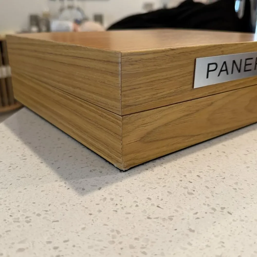 Panerai Brown Wood 6 Watches Display Presentation Storage Box Case Velvet Luxury
